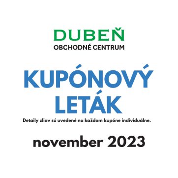 Kupónový leták – Jeseň 2023