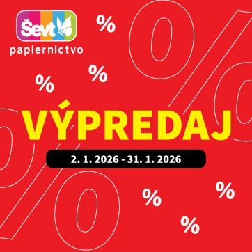 Novoročný výpredaj v papiernictve ŠEVT